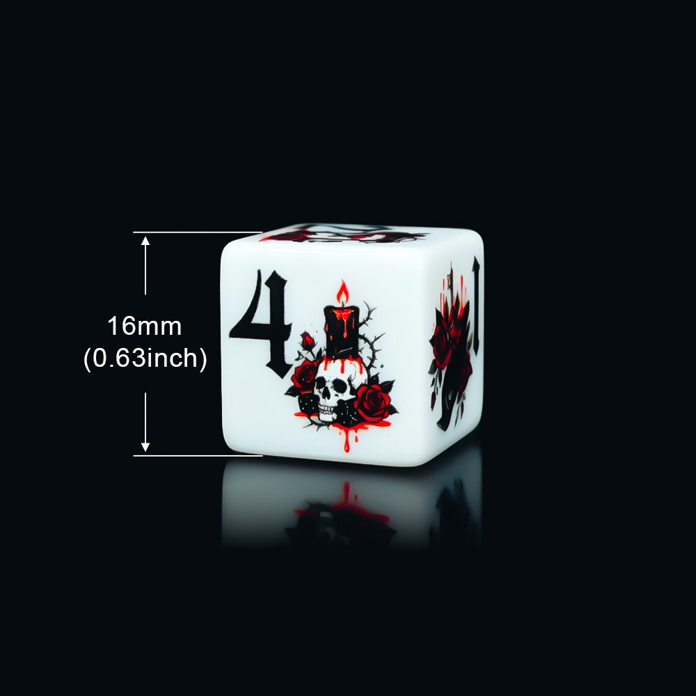 12Pcs Gothic Rose 16MM Printed - đánh giá và giá Board Game Electronic Table