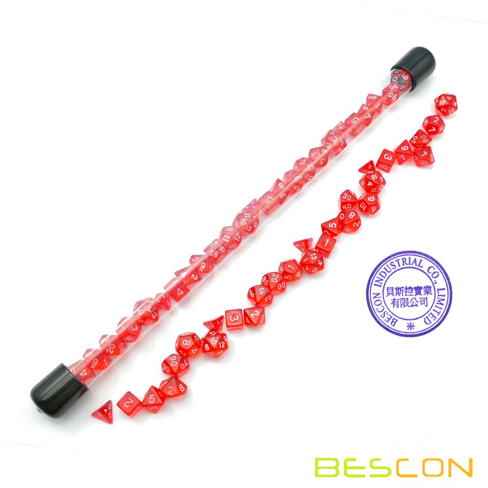 Bescon 28 Chiếc Mờ Đỏ Mini Đa  - đánh giá và giá Dice Set Polyhedral