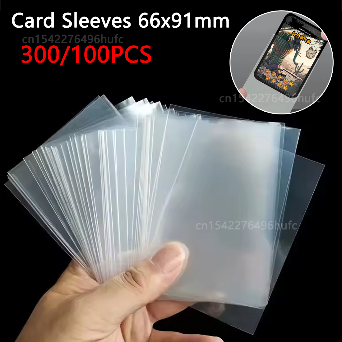 300/100Pcs 66*91mm Card Sleeve - đánh giá và giá Card Sleeves Protector