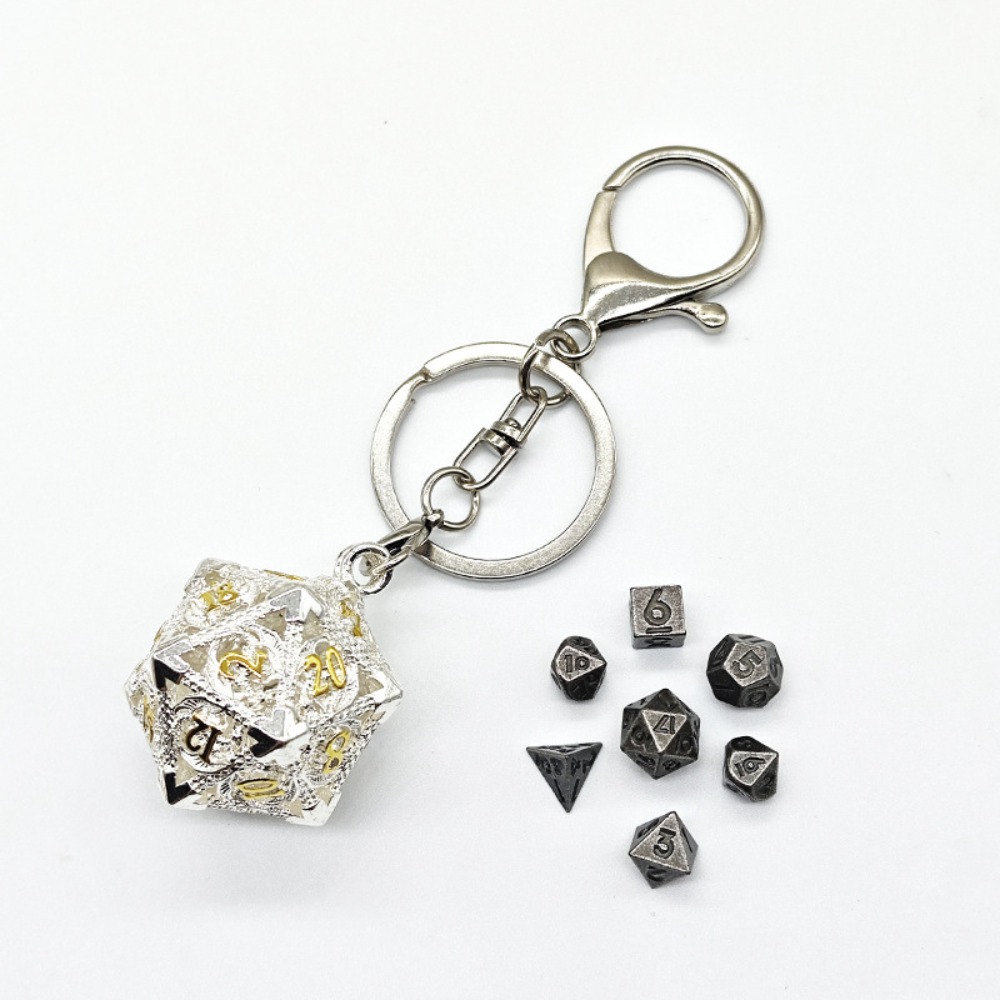 1 Set 20-sided Hollow Metal Di - đánh giá và giá Board Game Io