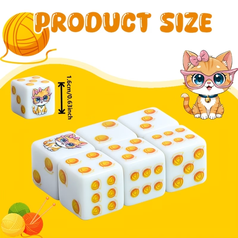 6Pcs Cat Paw Print Polyhedral  - đánh giá và giá Board Game Electronic Table