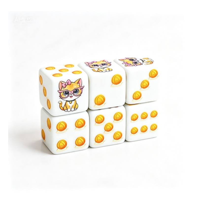 6Pcs Cat Paw Print Polyhedral  - đánh giá và giá Board Game Electronic Table