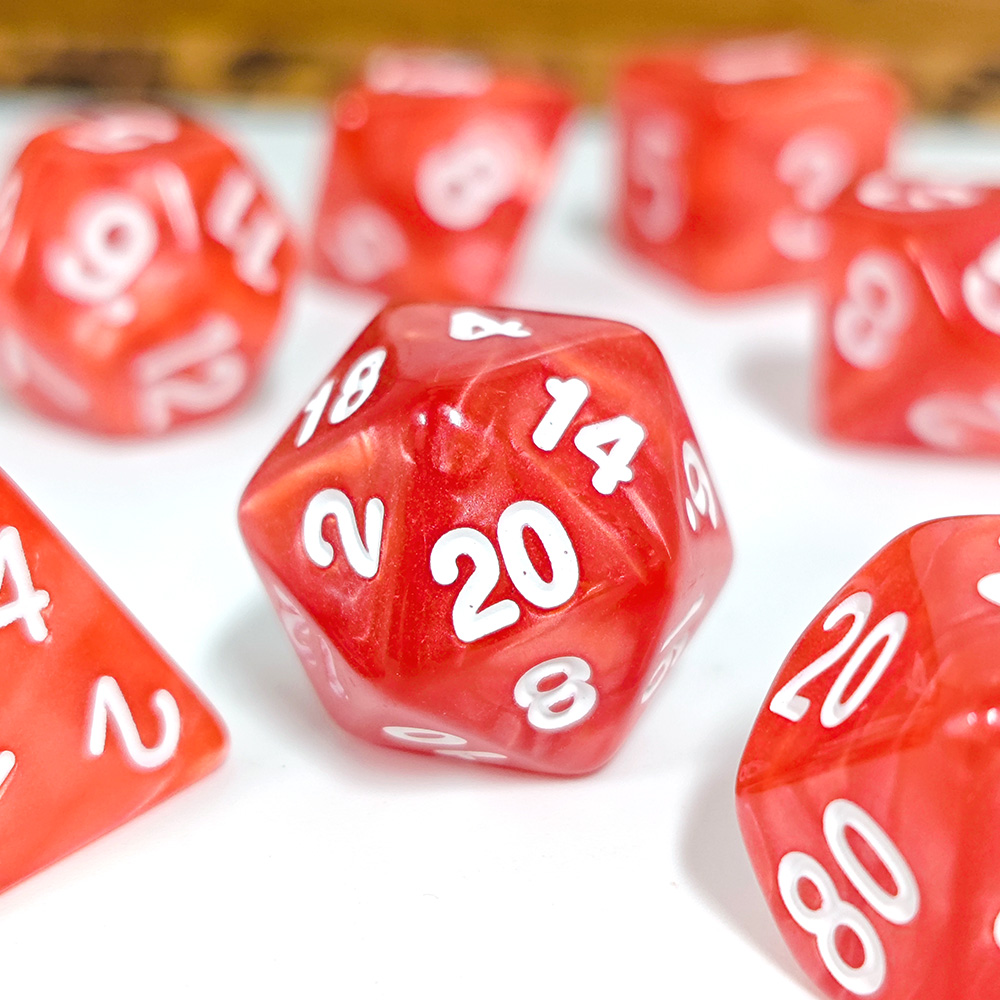 7Pcs/Set Pearl Dice Polyhedral - đánh giá và giá Dice Set Polyhedral