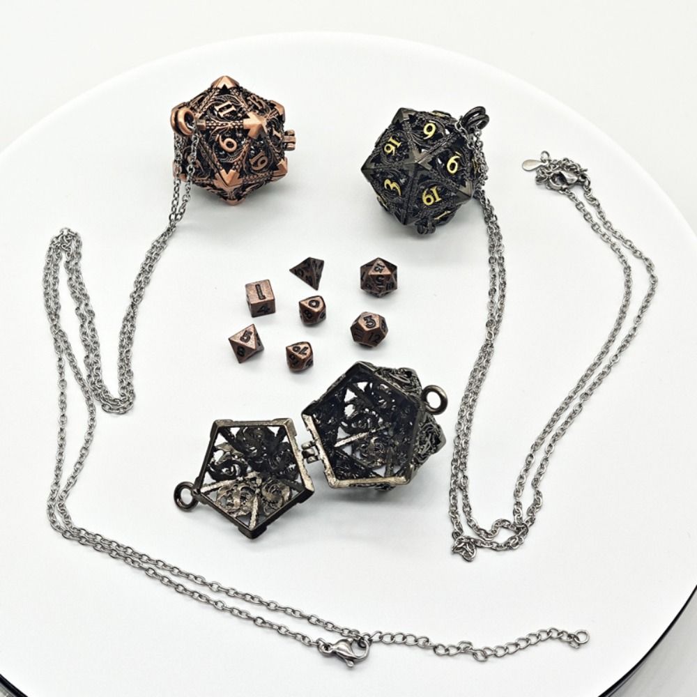 1 Set 20-sided Hollow Metal Di - đánh giá và giá Board Game Io