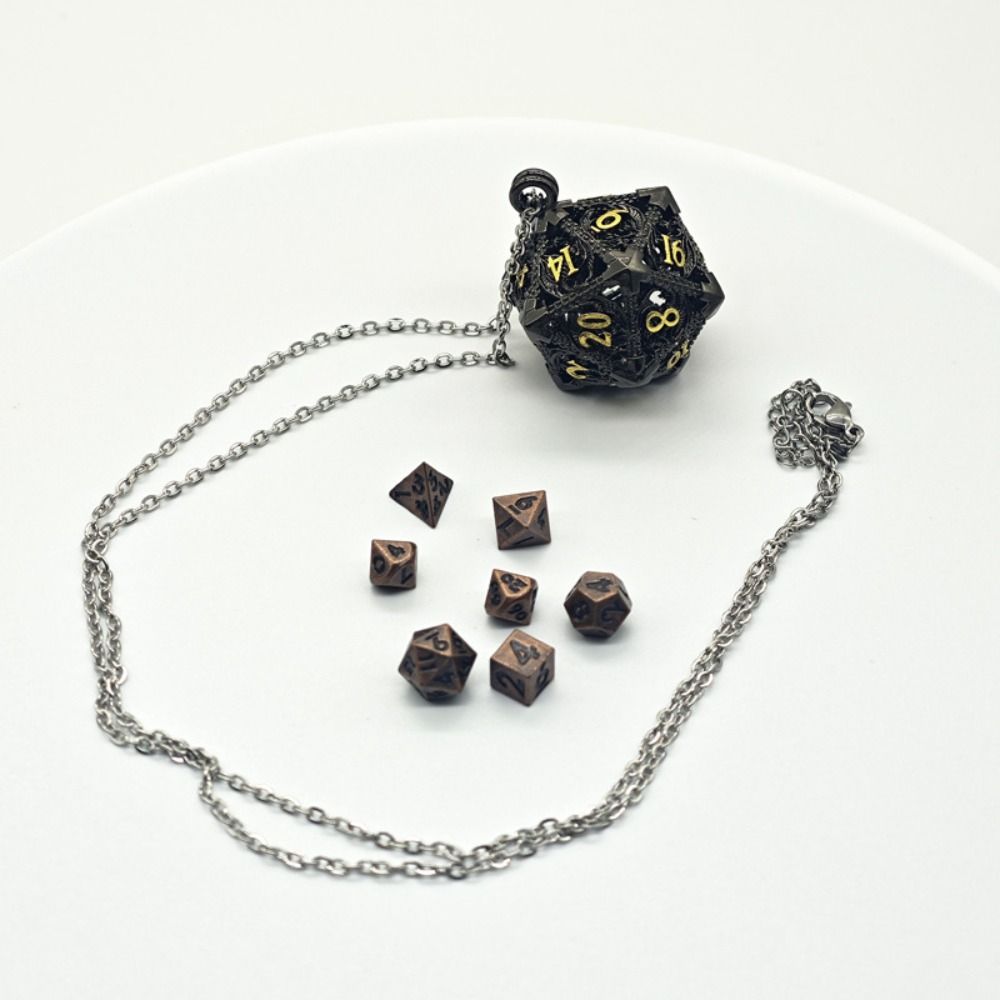 1 Set 20-sided Hollow Metal Di - đánh giá và giá Board Game Io