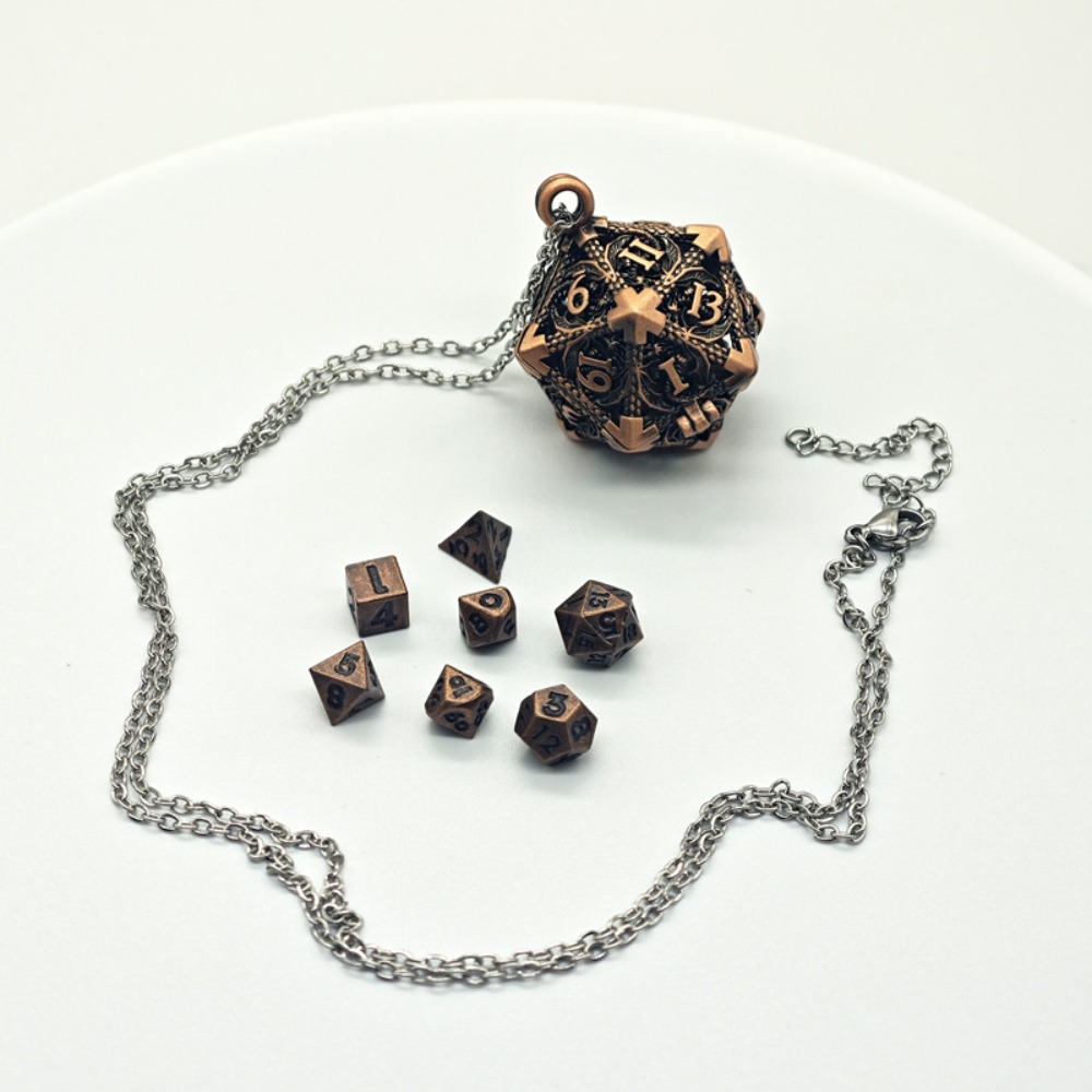 1 Set 20-sided Hollow Metal Di - đánh giá và giá Board Game Io