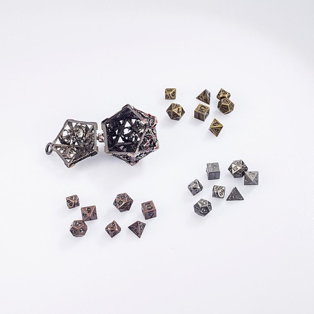 1 Set 20-sided Hollow Metal Di - đánh giá và giá Board Game Io