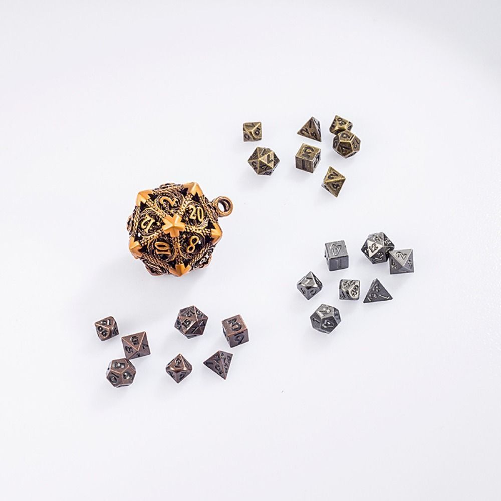 1 Set 20-sided Hollow Metal Di - đánh giá và giá Board Game Io