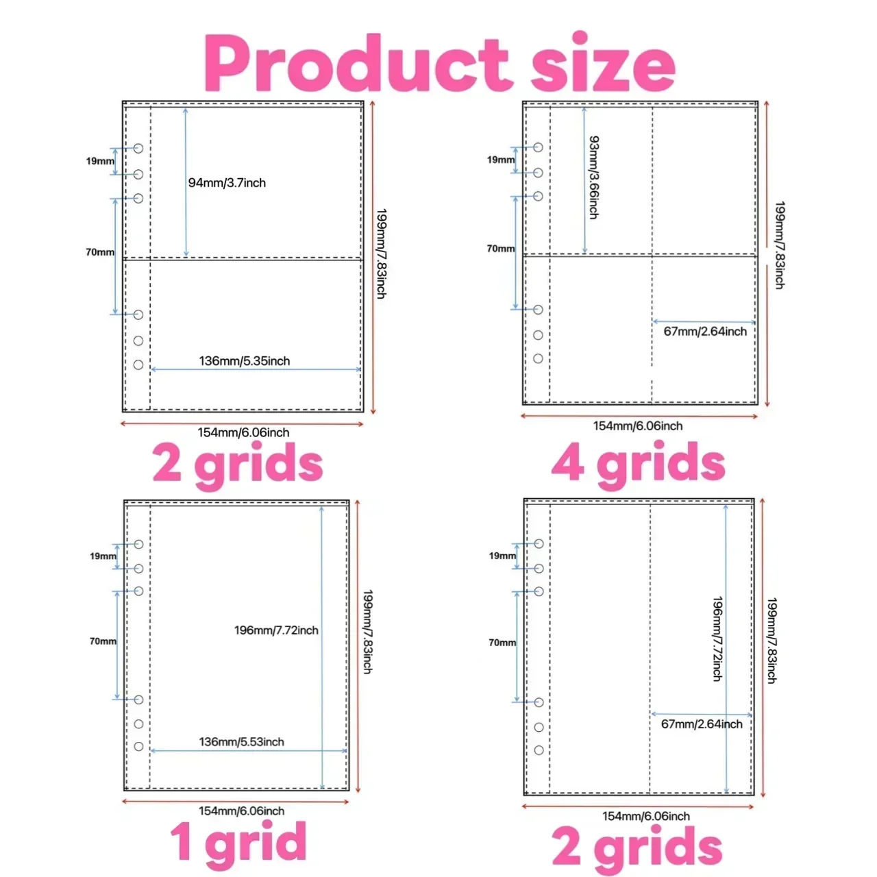 1-4 Grid Transparent Photocard - đánh giá và giá Card Sleeves Protector