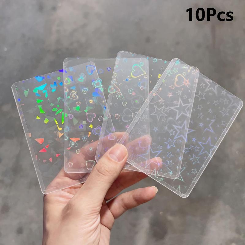 10Pcs Holographic Laser Clear  - đánh giá và giá Card Sleeves Protector