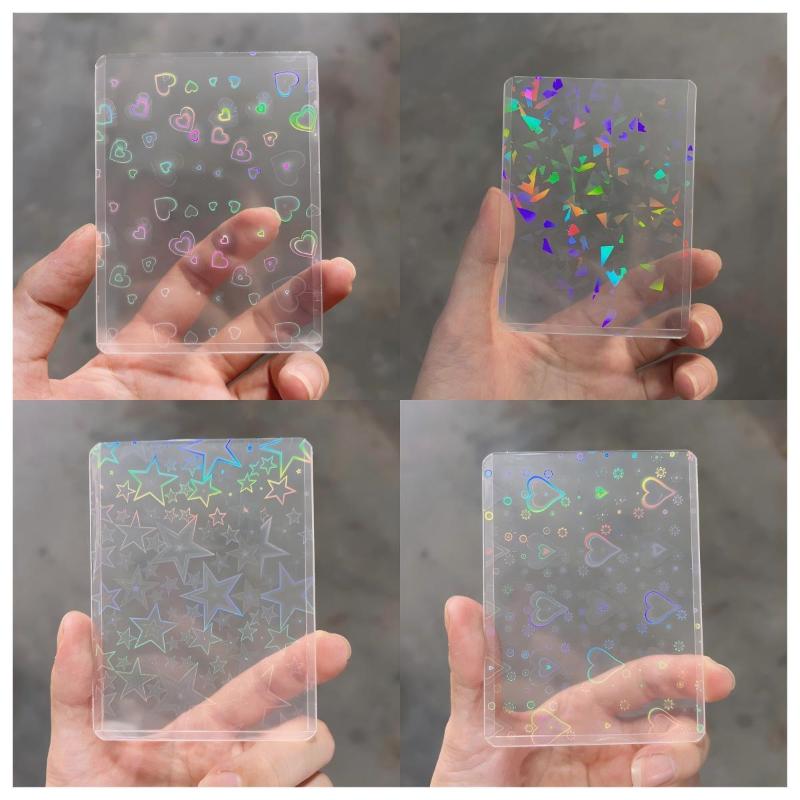 10Pcs Holographic Laser Clear  - đánh giá và giá Card Sleeves Protector