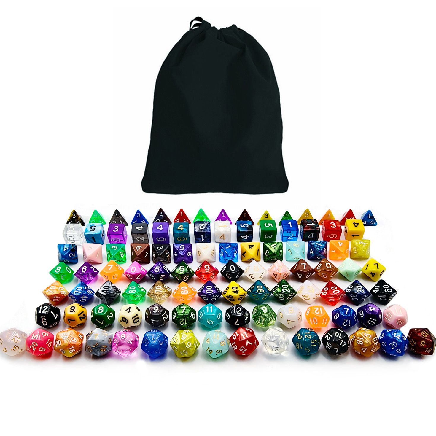 Bescon 100 Chiếc Lớn Bộ Ngẫu N - đánh giá và giá Dice Set Polyhedral