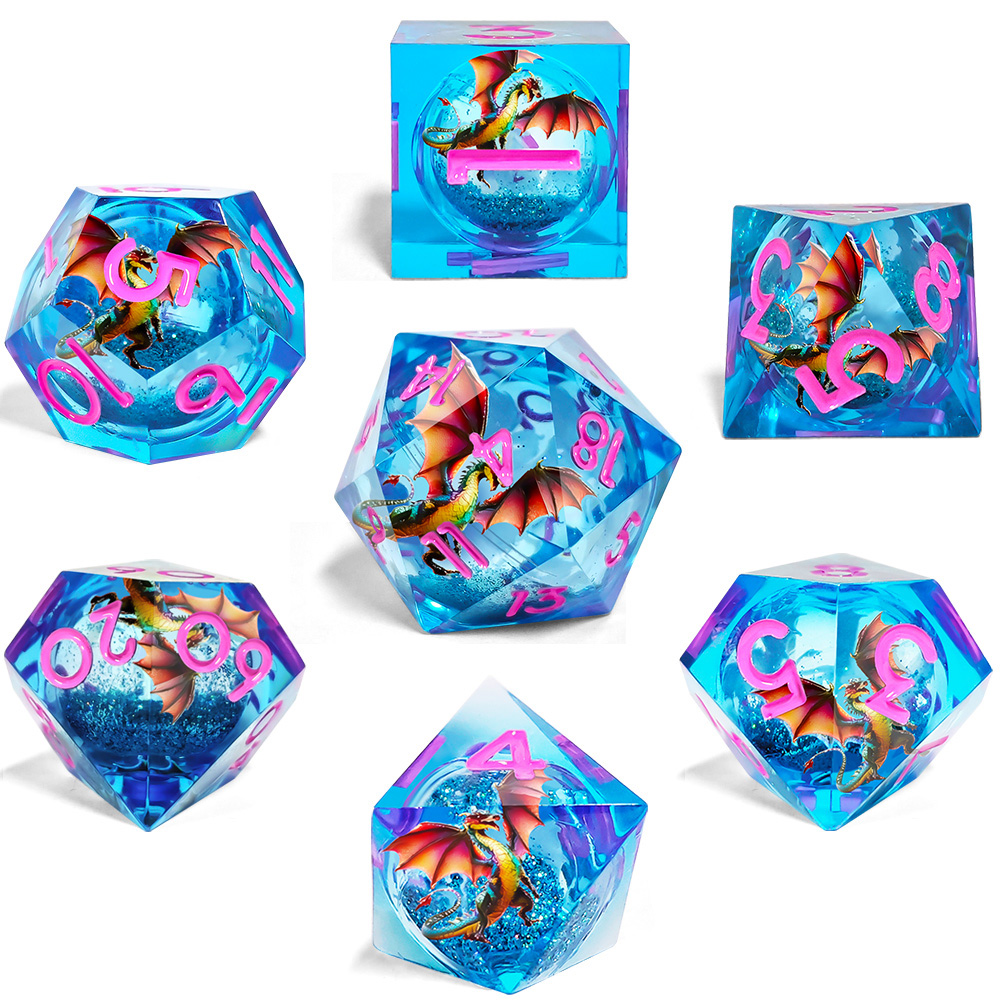 Dragon Liquid Core Dice Set -  - đánh giá và giá Dice Set Polyhedral