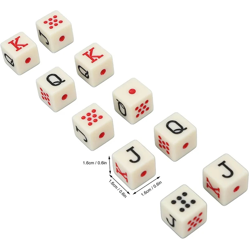 10Pcs/set 16mm Poker Dice Game - đánh giá và giá Board Game Ludo