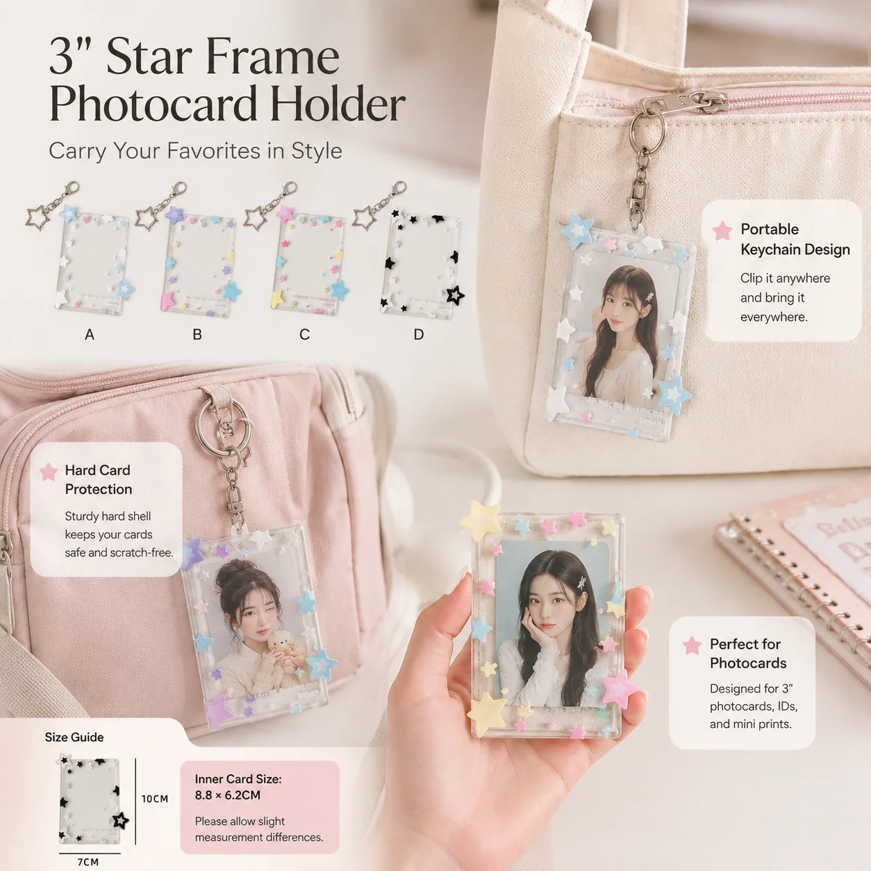Star Design 3 Inch Photocard H - đánh giá và giá Card Sleeves Protector