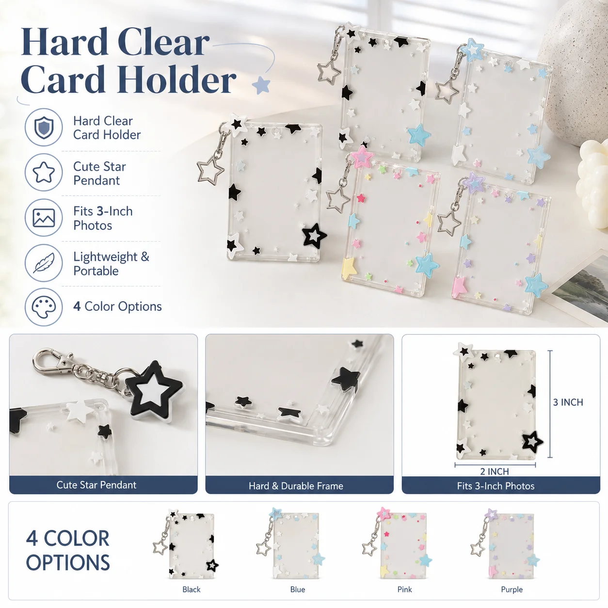 Star Design 3 Inch Photocard H - đánh giá và giá Card Sleeves Protector