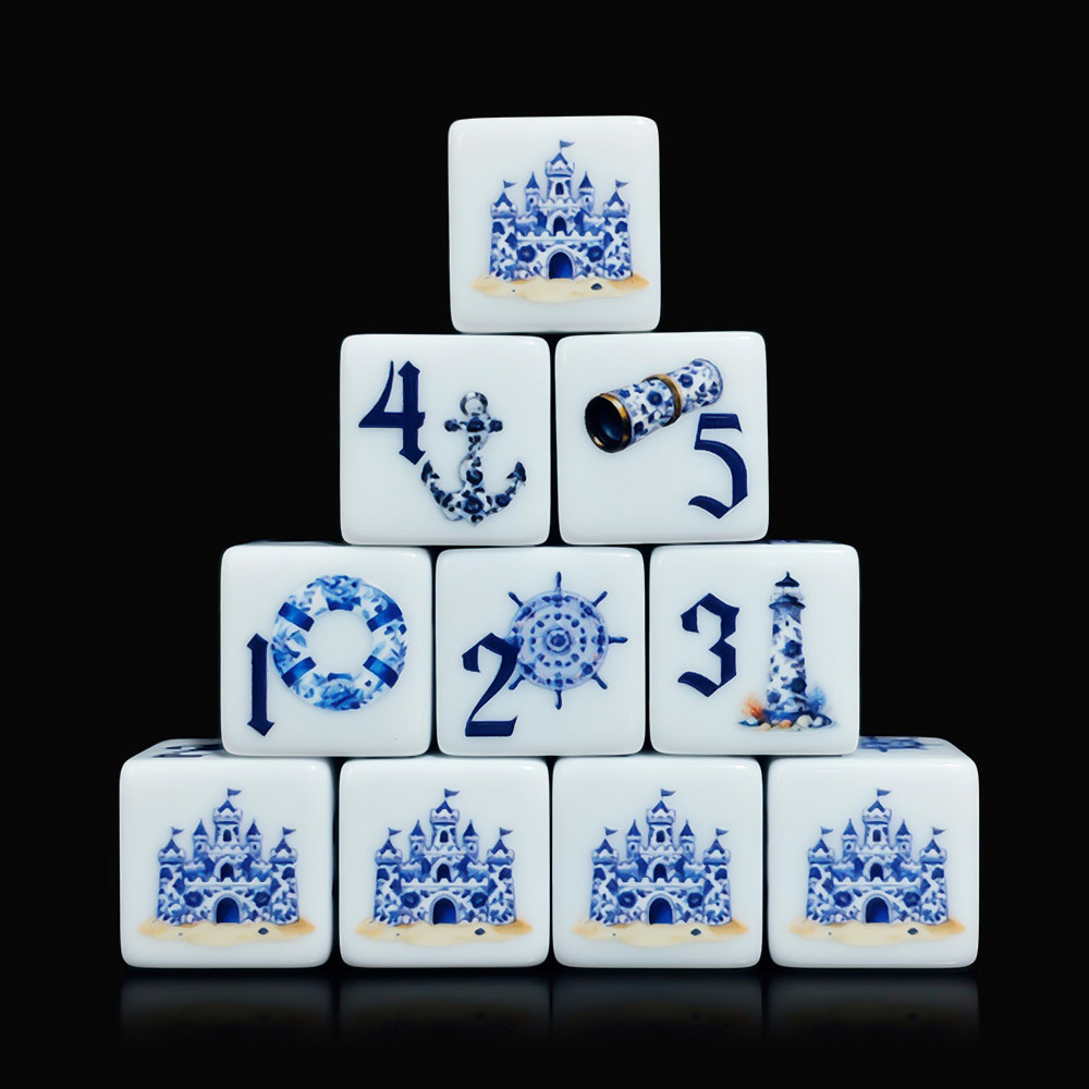 12Pcs Blue Nautical 16MM Print - đánh giá và giá Board Game Electronic Table