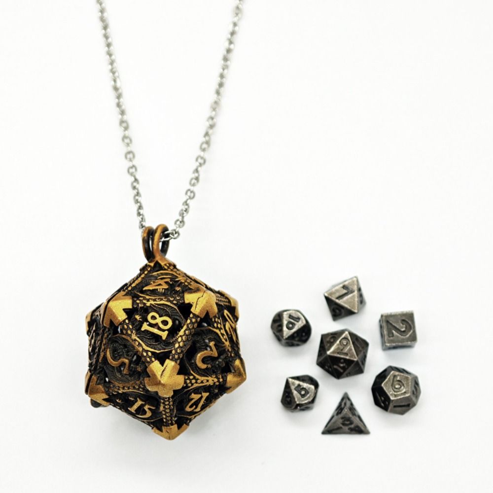 1 Set 20-sided Hollow Metal Di - đánh giá và giá Board Game Io