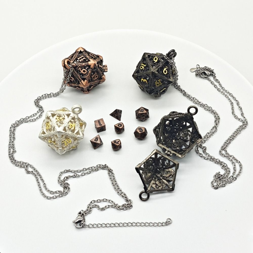 1 Set 20-sided Hollow Metal Di - đánh giá và giá Board Game Io