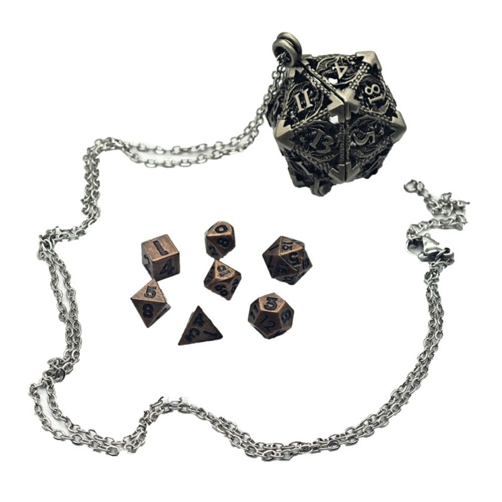 1 Set 20-sided Hollow Metal Di - đánh giá và giá Board Game Io