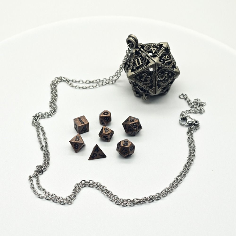 1 Set 20-sided Hollow Metal Di - đánh giá và giá Board Game Io