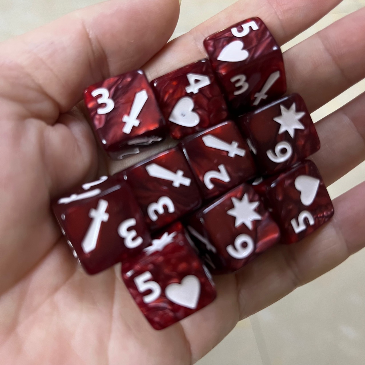 10 Pcs Set of New 16mm 6 Sided - đánh giá và giá Board Game Ludo